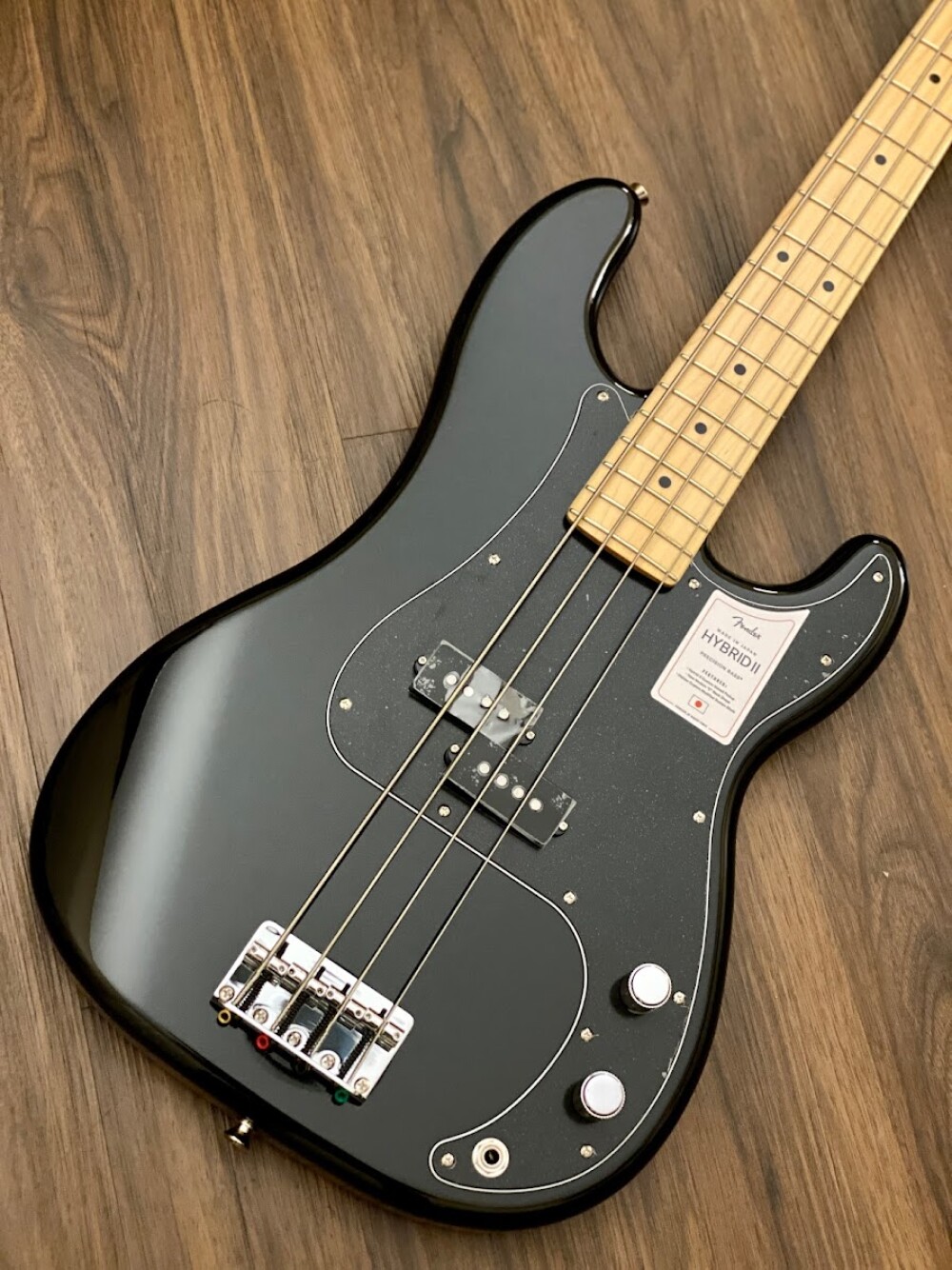 Fender Japan Hybrid II Precision Bass with Maple FB in Black